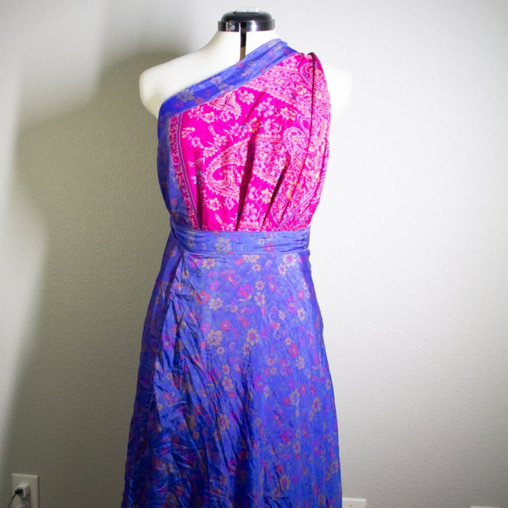 Wrap dress / skirt / silk / can be worn many ways! Bohemian Eartbound Traders